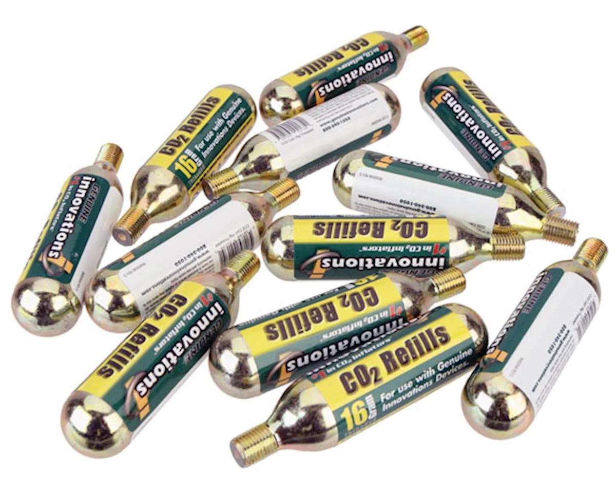 Genuine Innovations CO2 Cartridges (Silver) (Threaded) (20 Pack) (16g)